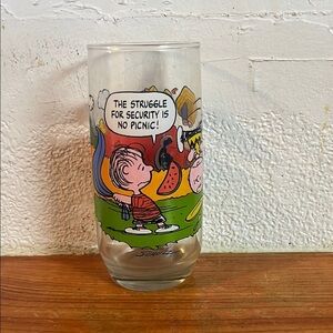 Peanuts Cartoon Glass with Colorful Design